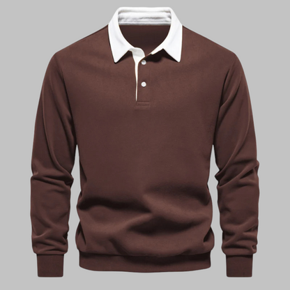 Style™ | Stilfuld afslappet polosweatshirt